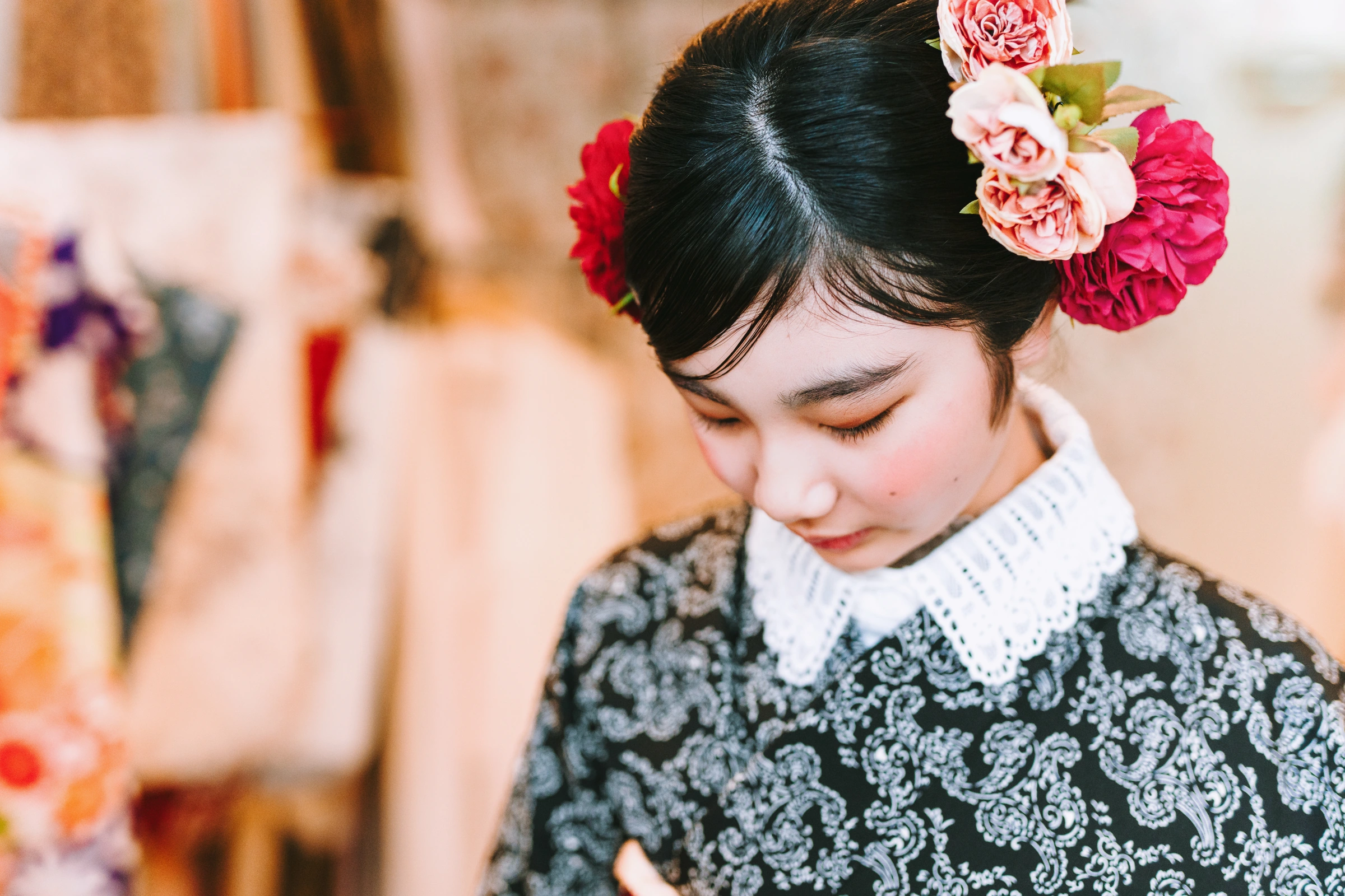 ハーフ成人式のヘアセット